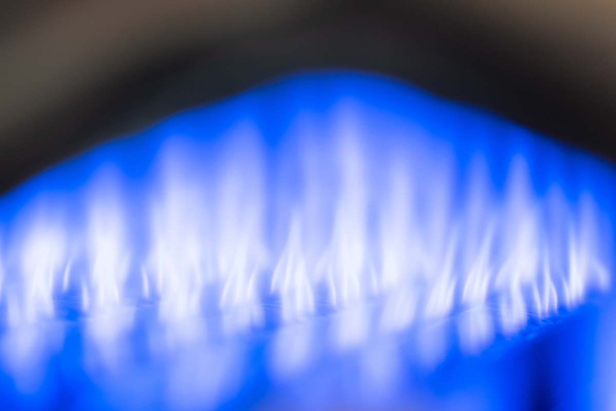Copper gas boiler. Nozzle and fire gas boiler.